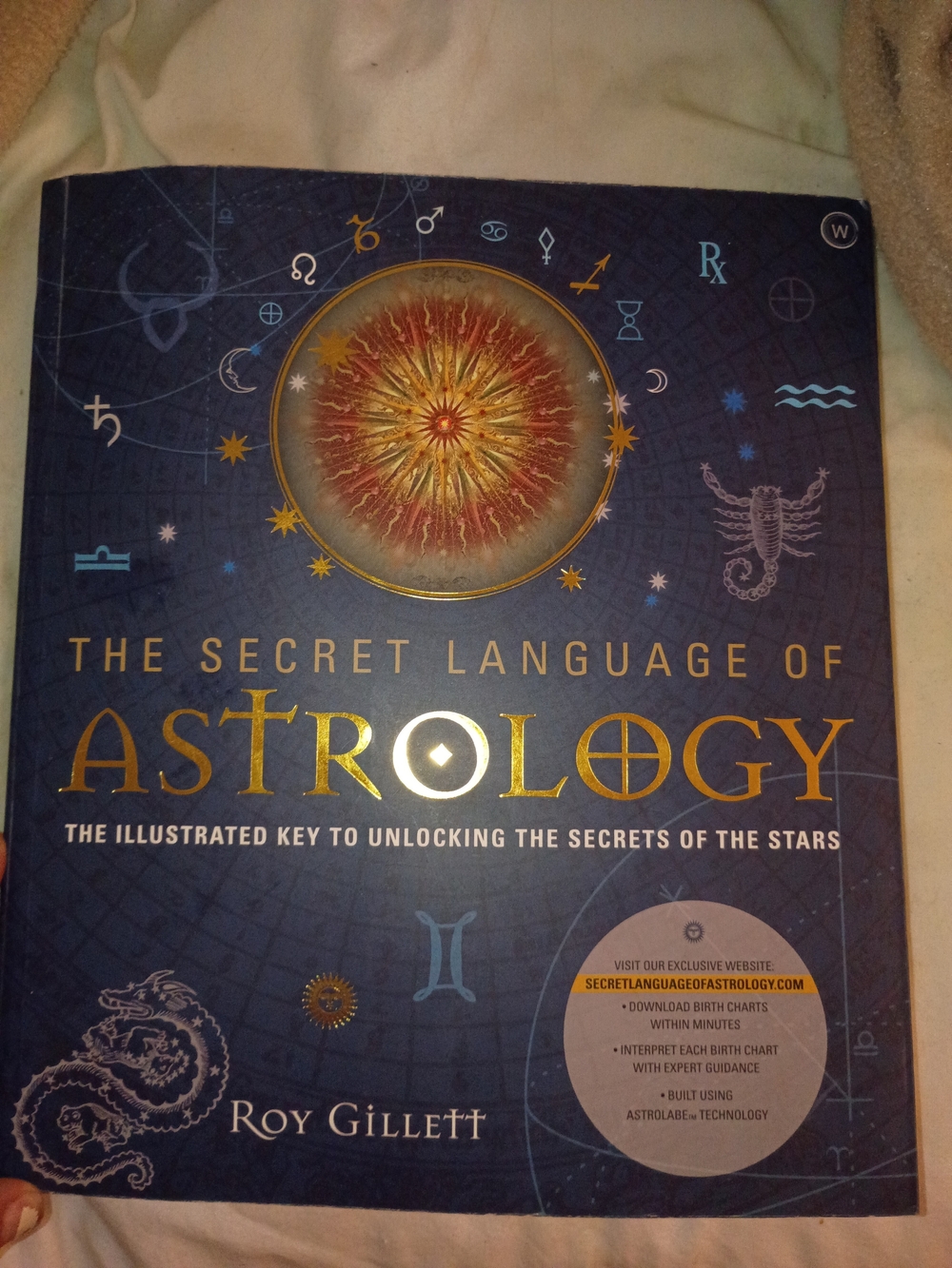 The Secret Language of Astrology by Roy Gillett - Navy & Gold Hardcover
